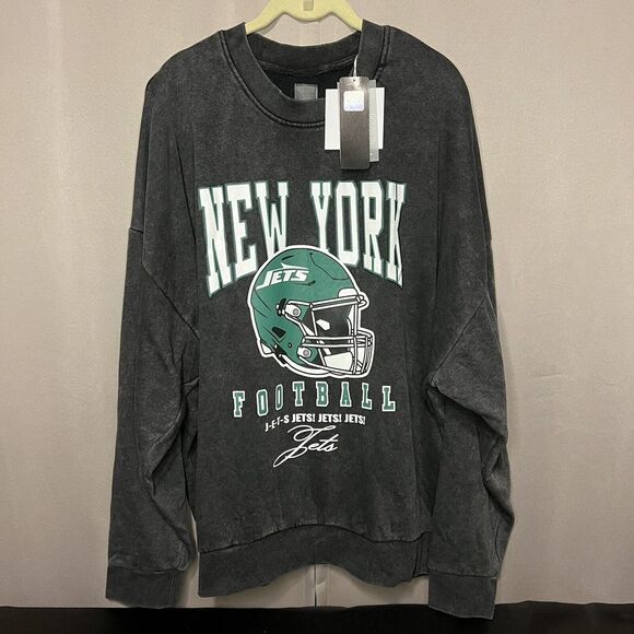 NFL New York Jets Gameday Couture Crewneck Sweatshirt XL Vintage Wash Soft NWT - Picture 6 of 6